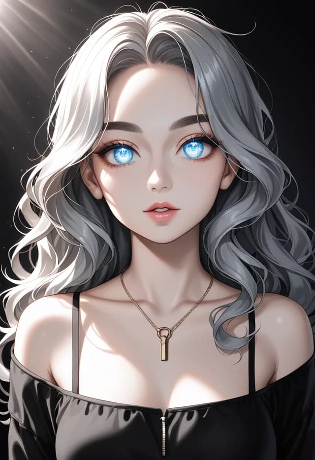 Anime-style portrait study