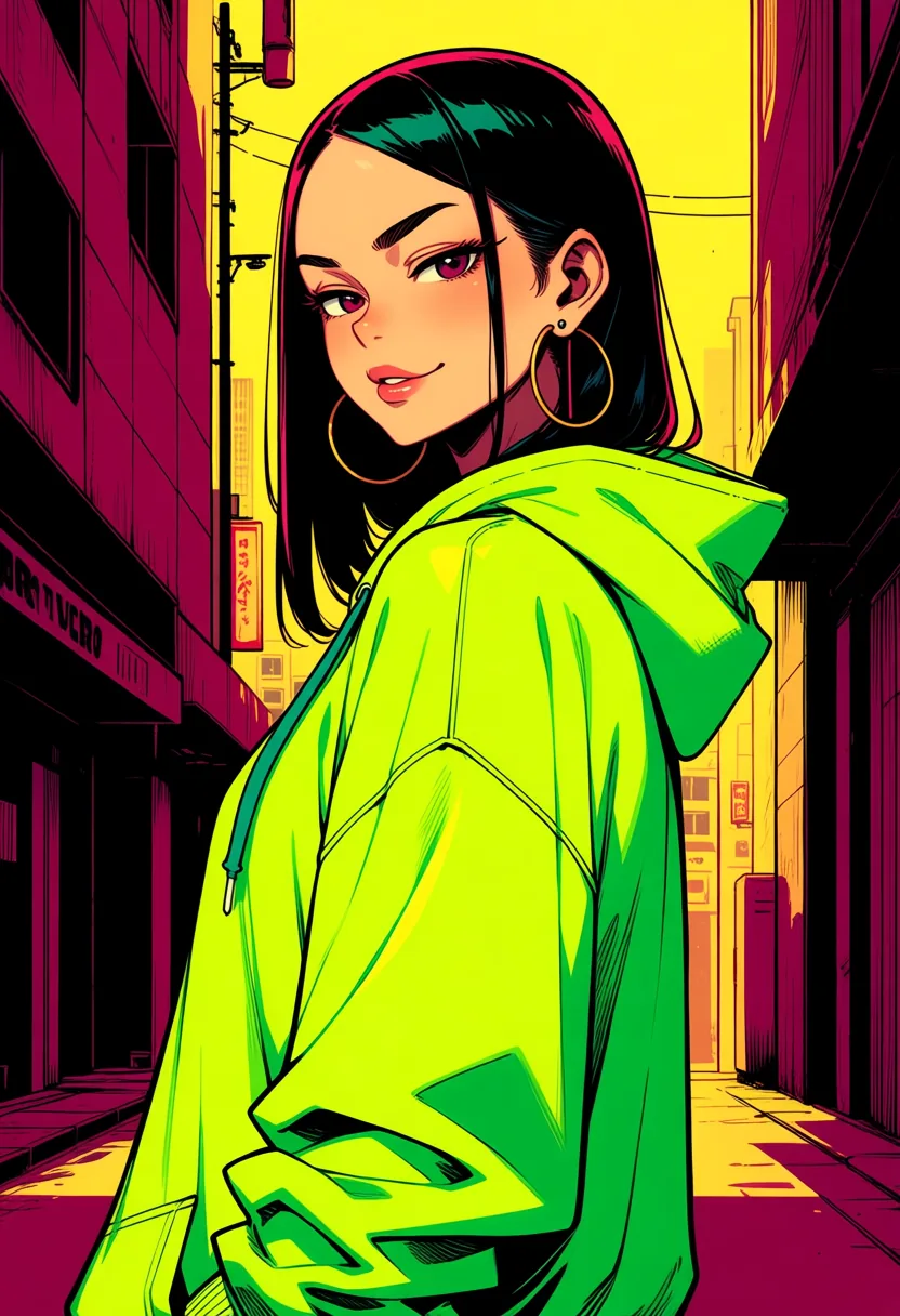 Crisp anime portrait with clean rendering