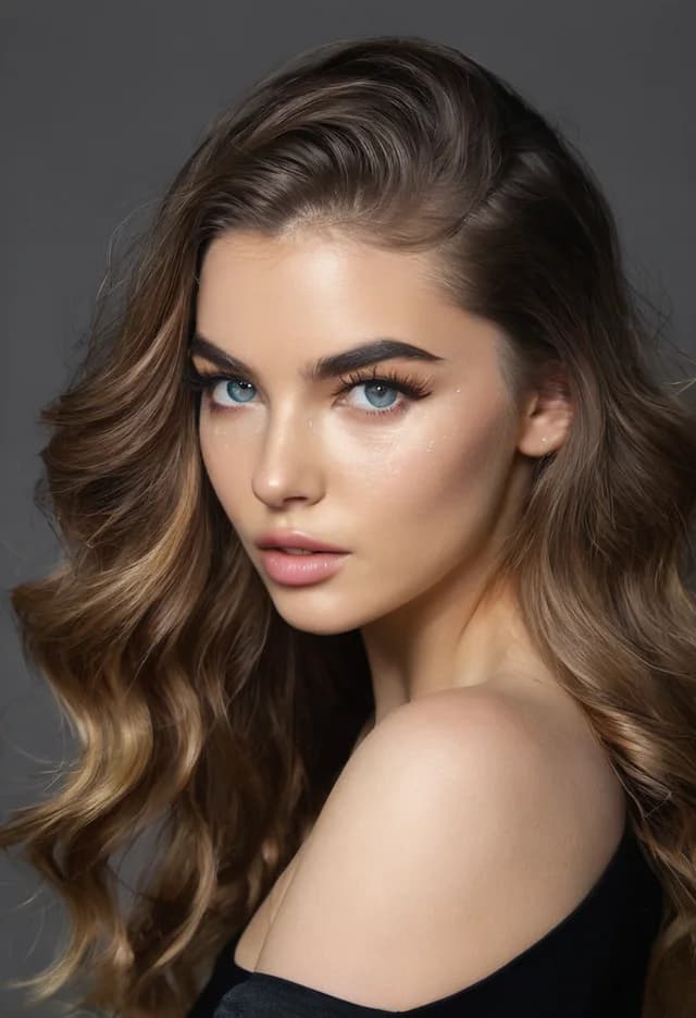 Photorealistic studio portrait with soft directional light