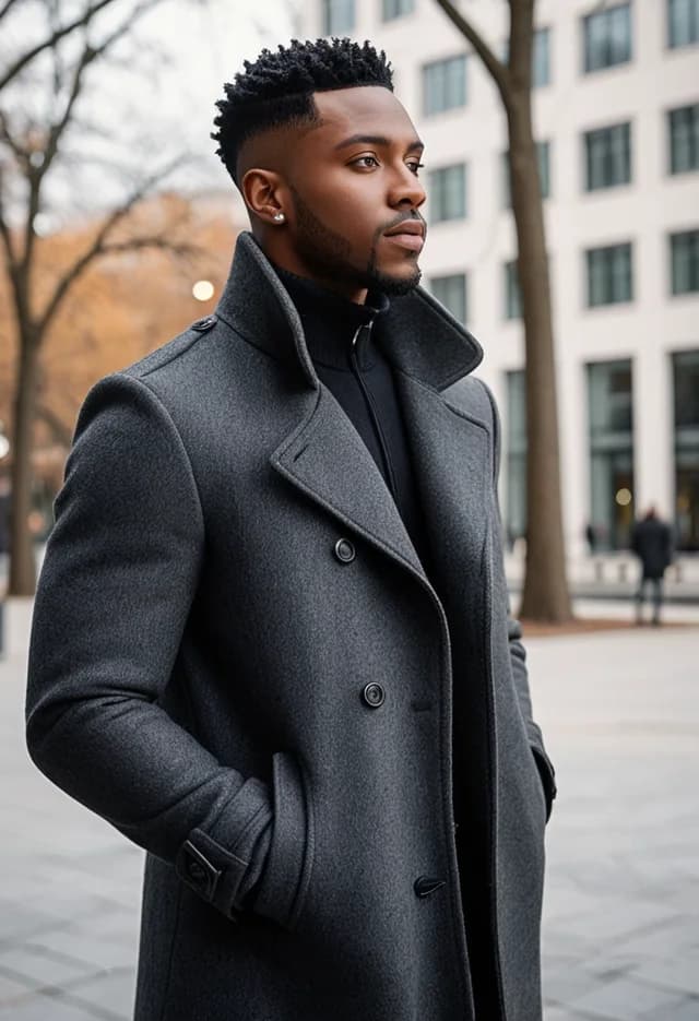 Cinematic male portrait with strong contrast