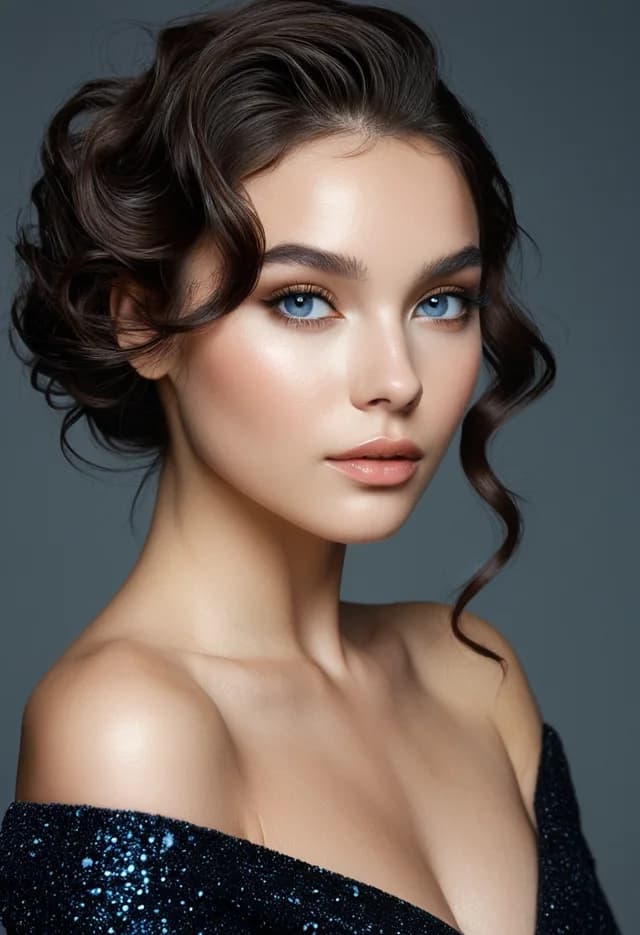 Semi-rendered portrait between paint and photograph