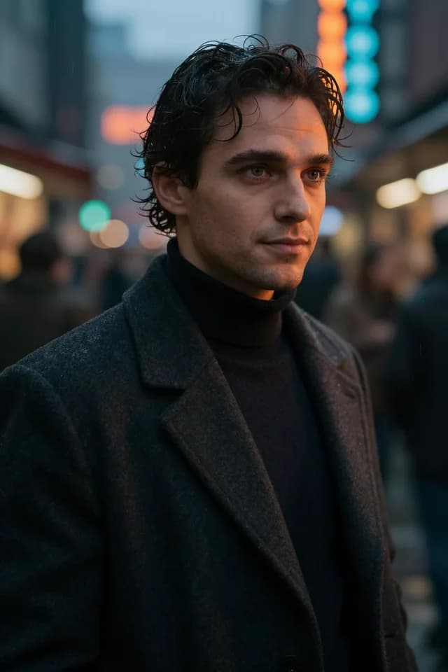 Male portrait in soft natural light