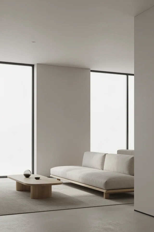 Modern interior scene with natural light
