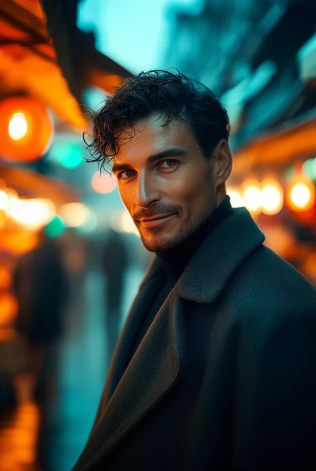 Casual male portrait in daylight