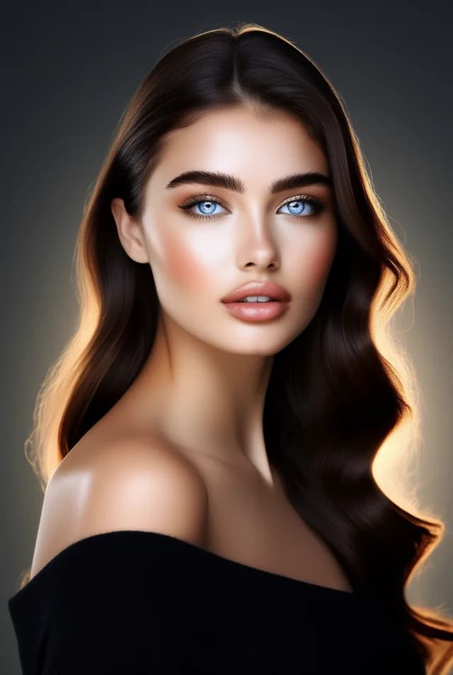 Soft illustrated portrait with muted palette